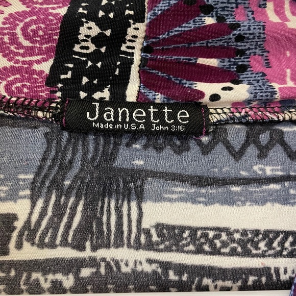 Janette Abstract Floral Purple Blouse - Picture 3 of 7